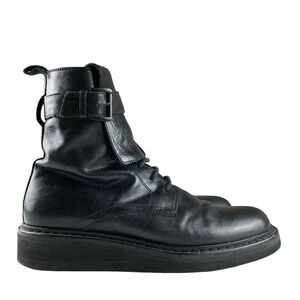 Ann Demeulemeester Buckle Lace Up Combat Boots